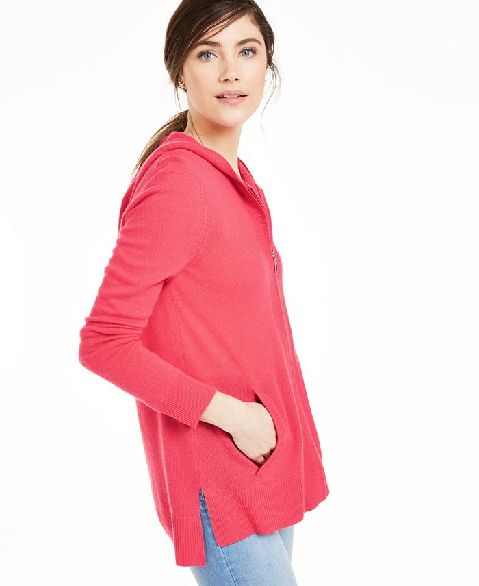 Charter Club Cashmere ZipFront Hoodie, Created for Macy's & Reviews