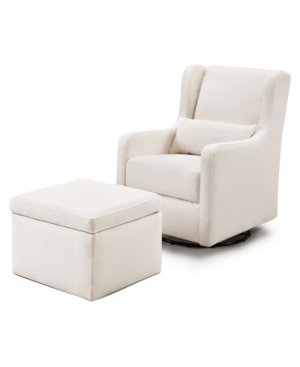 Adrian Swivel Glider and Storage Ottoman Set