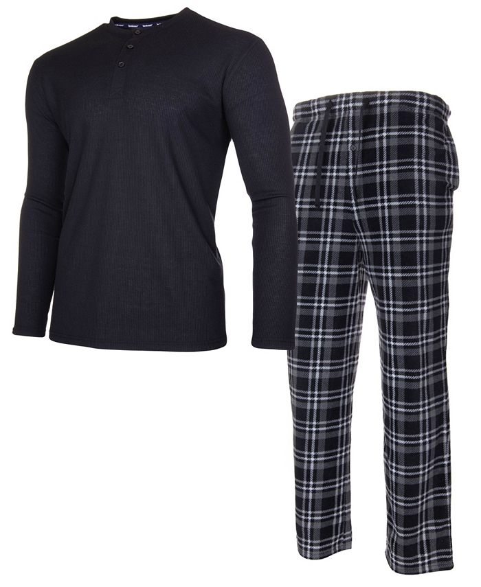 Isotoner Signature Men's Sleep Thermal Top Pant Set & Reviews Pajamas