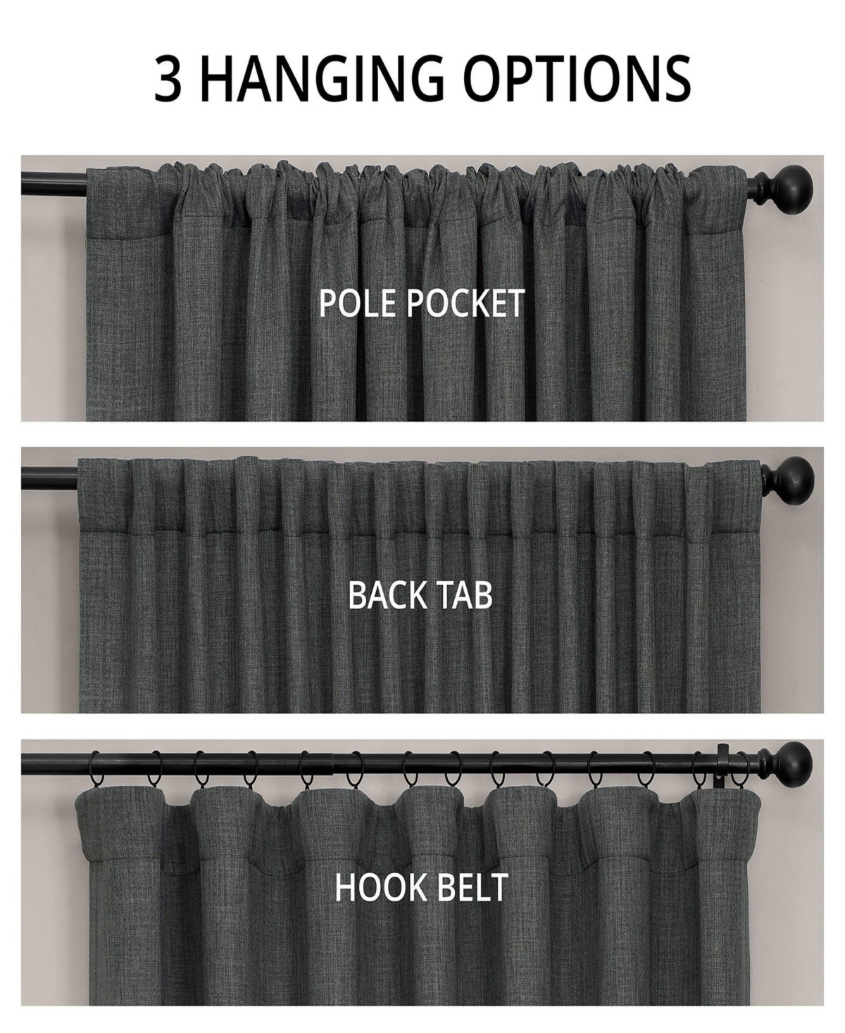 Half Price Drapes Extra Wide Textured Faux Linen Room Darkening Curtain