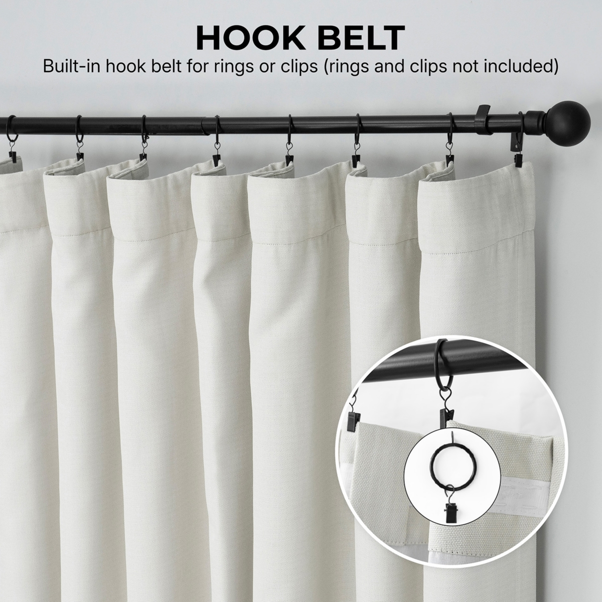 Half Price Drapes Extra Wide Textured Faux Linen Room Darkening Curtain