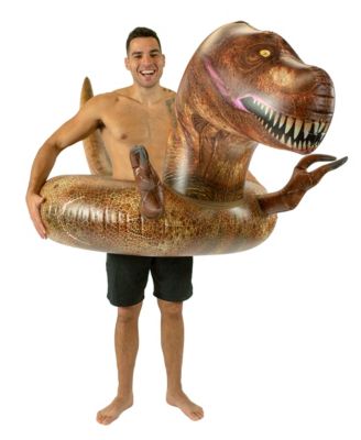 PoolCandy T-Rex Dinosaur 48" Jumbo Swimming Pool Tube - Brown | Smart ...