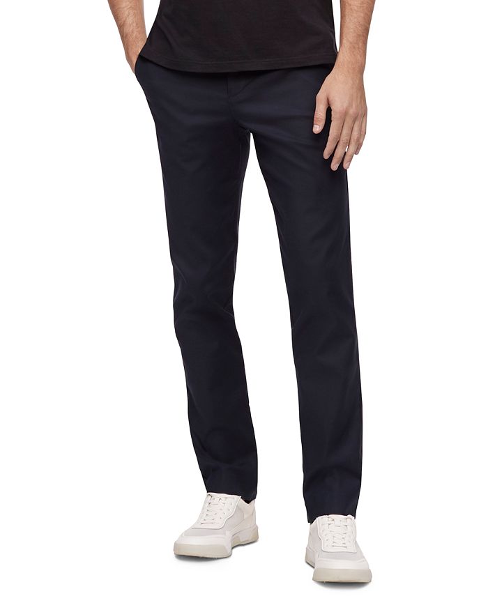 Calvin Klein Men's Slim-Fit Modern Stretch Chino Pants u0026 Reviews - Pants -  Men - Macy's calvin klein chino