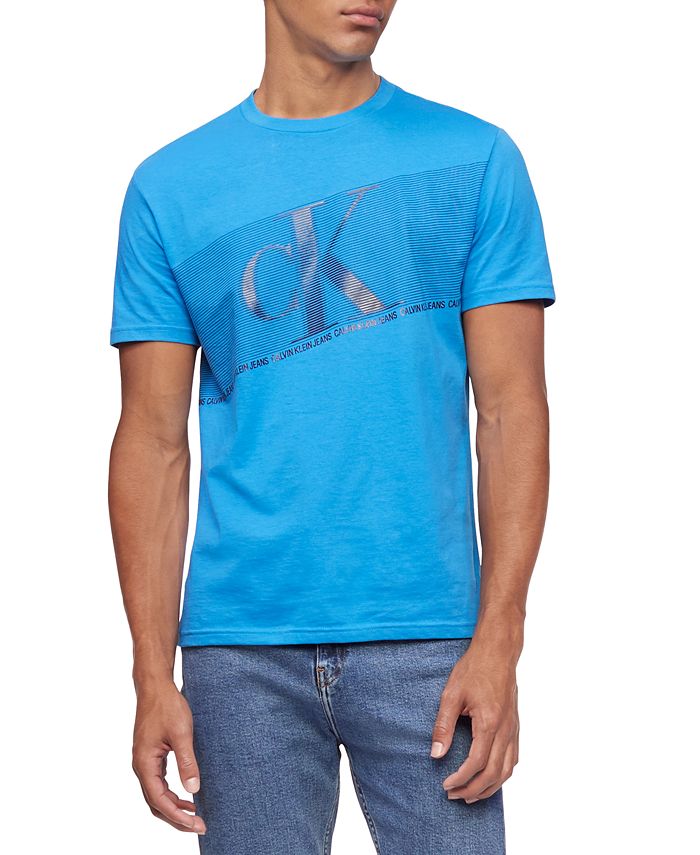 Calvin Klein Jeans Men's Flash Stripe Logo Graphic T-Shirt & Reviews ...