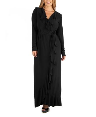macy's black long sleeve dress