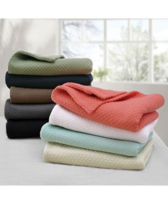 100% Cotton Diamond Solitaire All-Season 3-Piece Coverlet Set, Queen