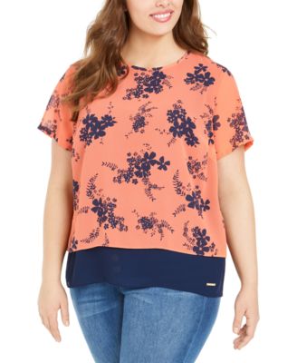 michael kors plus size tops macy's