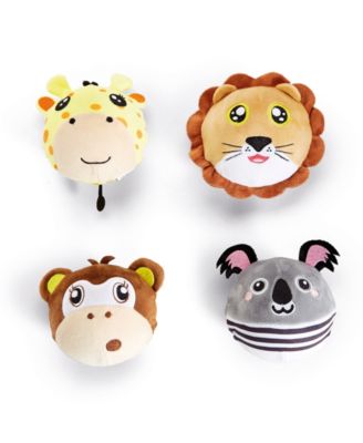 Two's Company - Go Wild 24 Pc Plush Animal Scented Squeeze Un Includes 4 Designs: Lion, Monkey, Giraffe, Koala - Foam/Polyester