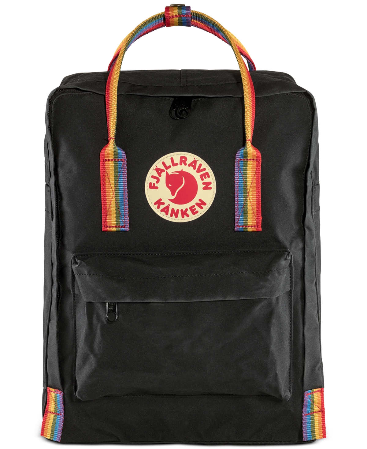 Fjall Raven Kanken Rainbow Backpack In Black,rainbow
