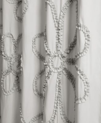 Ruffle Flower Shower Curtain, 72" x 72"