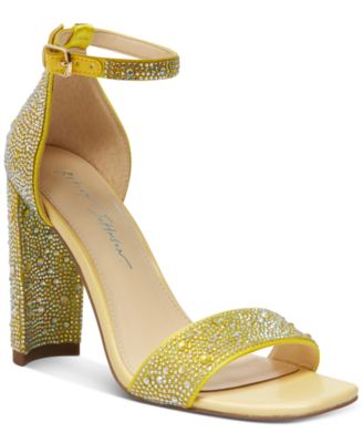 blue by betsey johnson sage rhinestone jeweled satin dress sandal