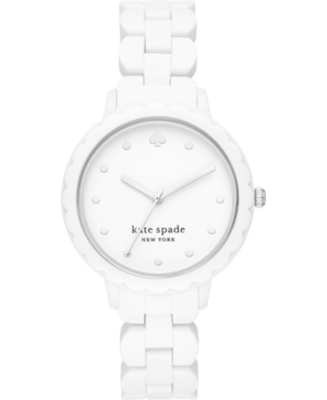 KATE SPADE WOMEN'S MORNINGSIDE WHITE SILICONE STRAP WATCH 38MM