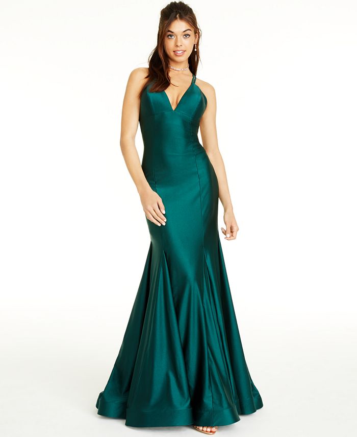 open back mermaid gown