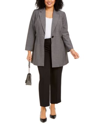 macy's plus size pant suits