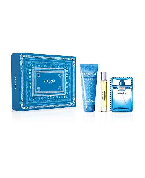 Versace Men S 3 Pc Eau Fraiche Eau De Toilette Gift Set Reviews All Perfume Beauty Macy S