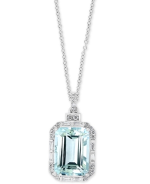 image of Effy Aquamarine (6-7/8 ct. t.w.) & Diamond (3/8 ct. t.w.) 18