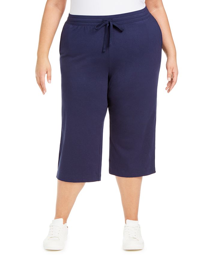 Karen Scott Plus Size Knit Capri Pants, Created for Macy's & Reviews - Pants & Capris - Plus 