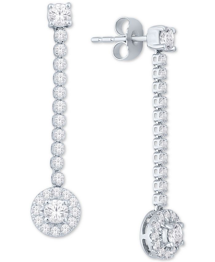 Macy s Diamond Drop Earrings 1 ct. t.w. in 14k White Gold Macy s