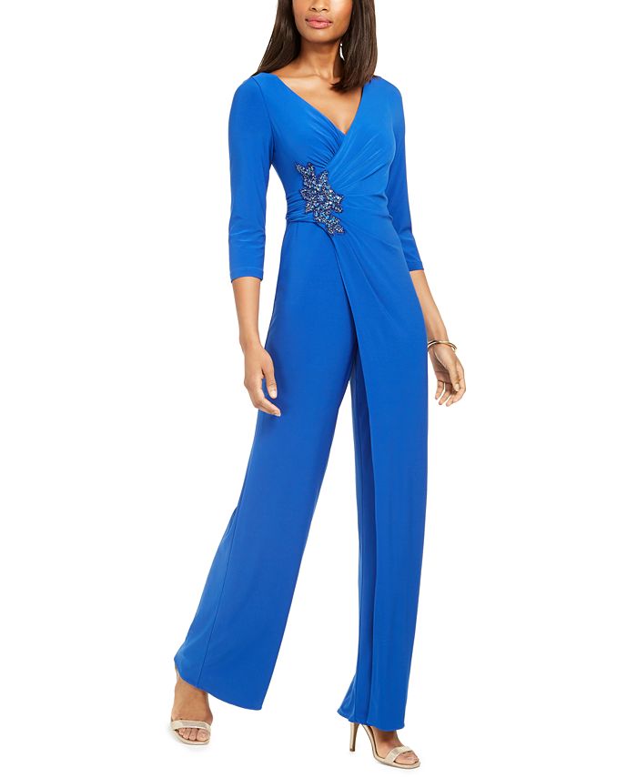 Adrianna Papell Embellished Jumpsuit - Macy's
