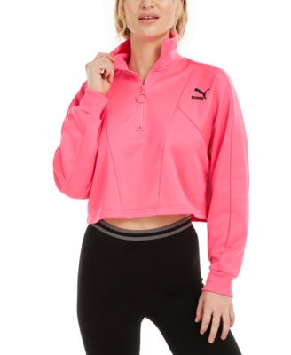 pink puma half zip