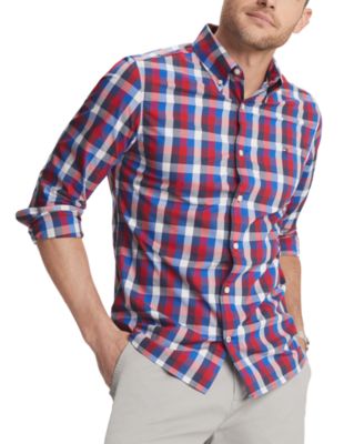 Tommy Hilfiger - Men's Colton Custom-Fit Stretch Check Shirt