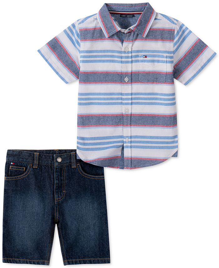 Tommy hilfiger shirt top and shorts set