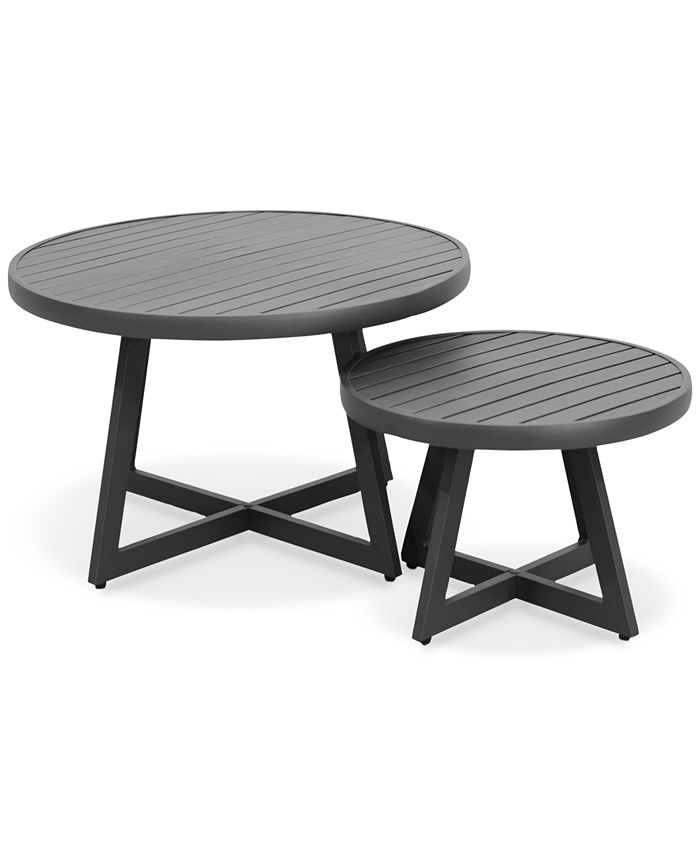 Furniture Braxtyn Outdoor Round Nesting Coffee Table, Created for Macy