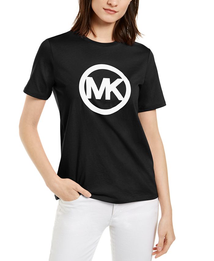 Michael Kors Cotton Logo T-Shirt, Available in Regular & Petites & Reviews  - Tops - Women - Macy's
