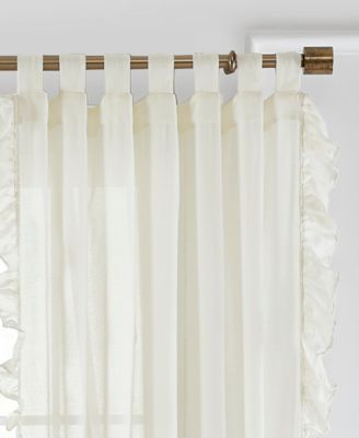 Bella 52" x 95" Sheer Ruffle Curtain Panel