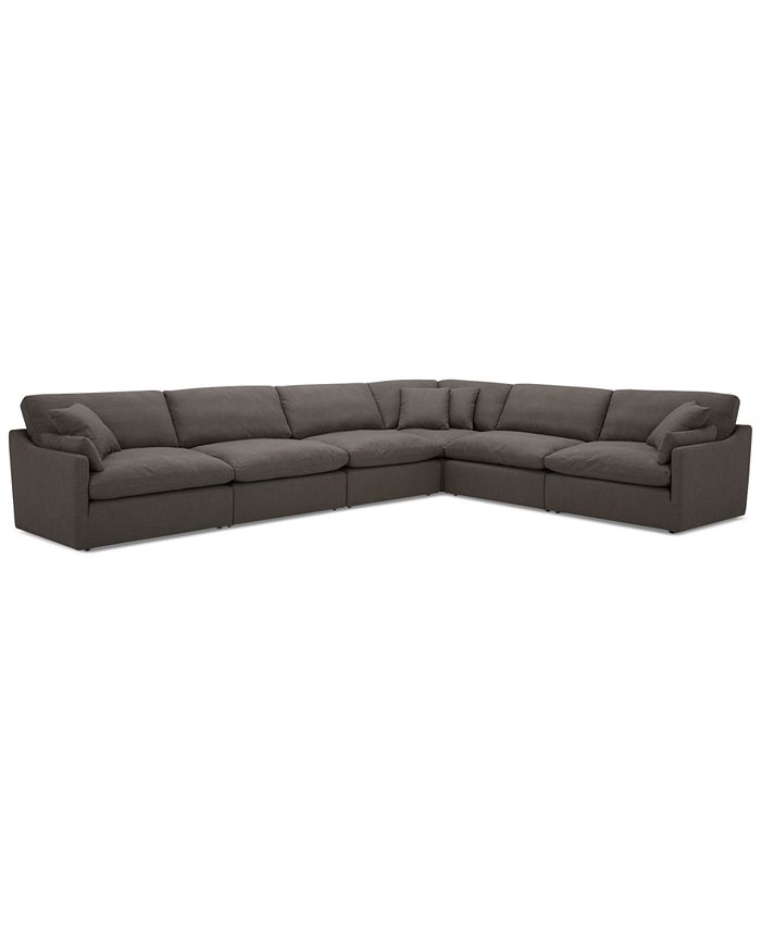 Furniture CLOSEOUT! Joud 6Pc. Fabric "L" Shaped Modular Sofa, Created for Macy's & Reviews
