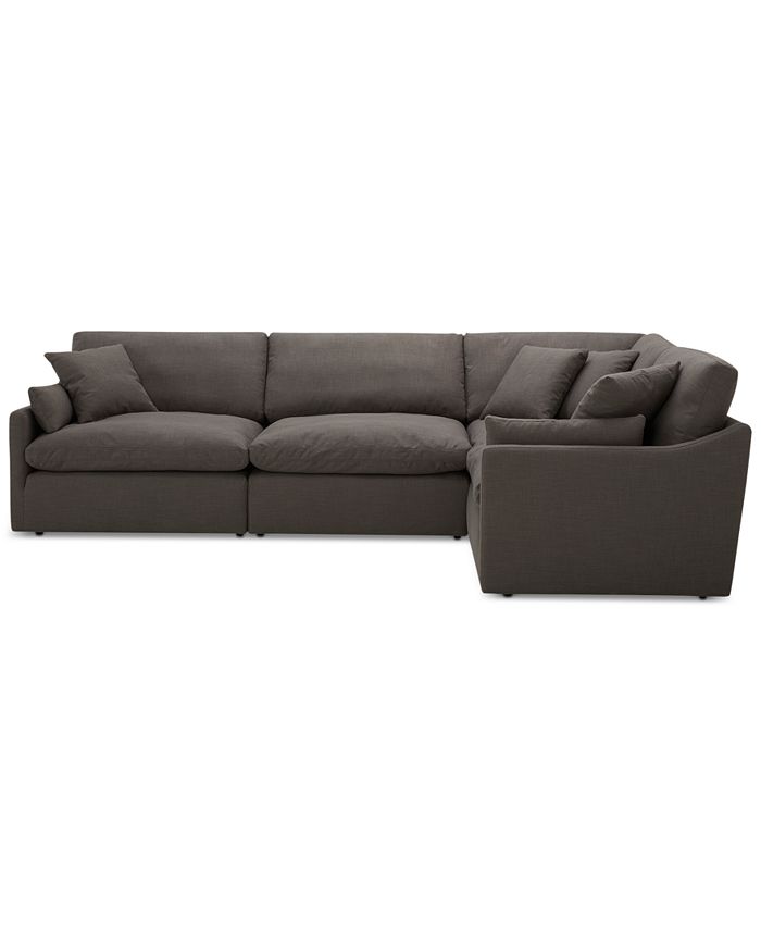 Furniture CLOSEOUT! Joud 4Pc. Fabric "L" Shaped Modular Sofa, Created for Macy's & Reviews
