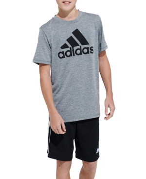 image of adidas Big Boys Logo-Print T-Shirt