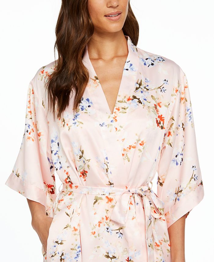 INC International Concepts INC FloralPrint Wrap Robe, Created for Macy's Macy's