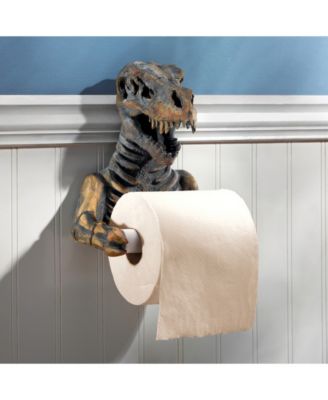Design Toscano T. Rex Dinosaur Skeleton Bathroom Toilet Paper Holder Macy s