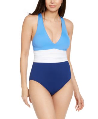 Lauren Ralph Lauren - Colorblocked Halter One-Piece Swimsuit