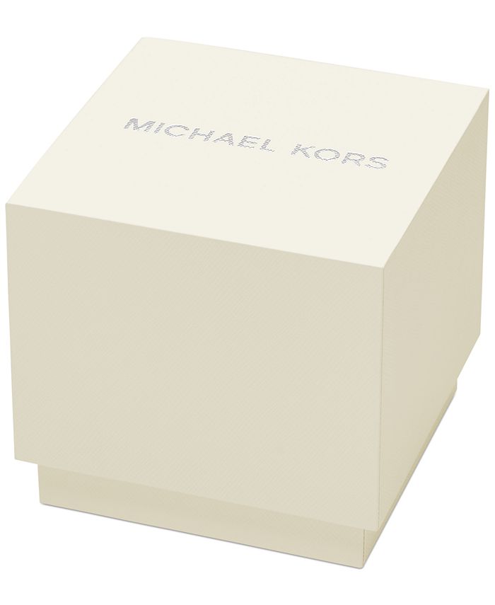 Michael Kors Women's Maddye White Logo Silicone Strap Watch 43mm - Macy's