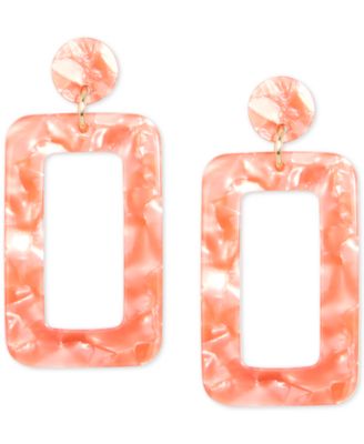 Zenzii - Gold-Tone Resin Cutout Drop Earrings