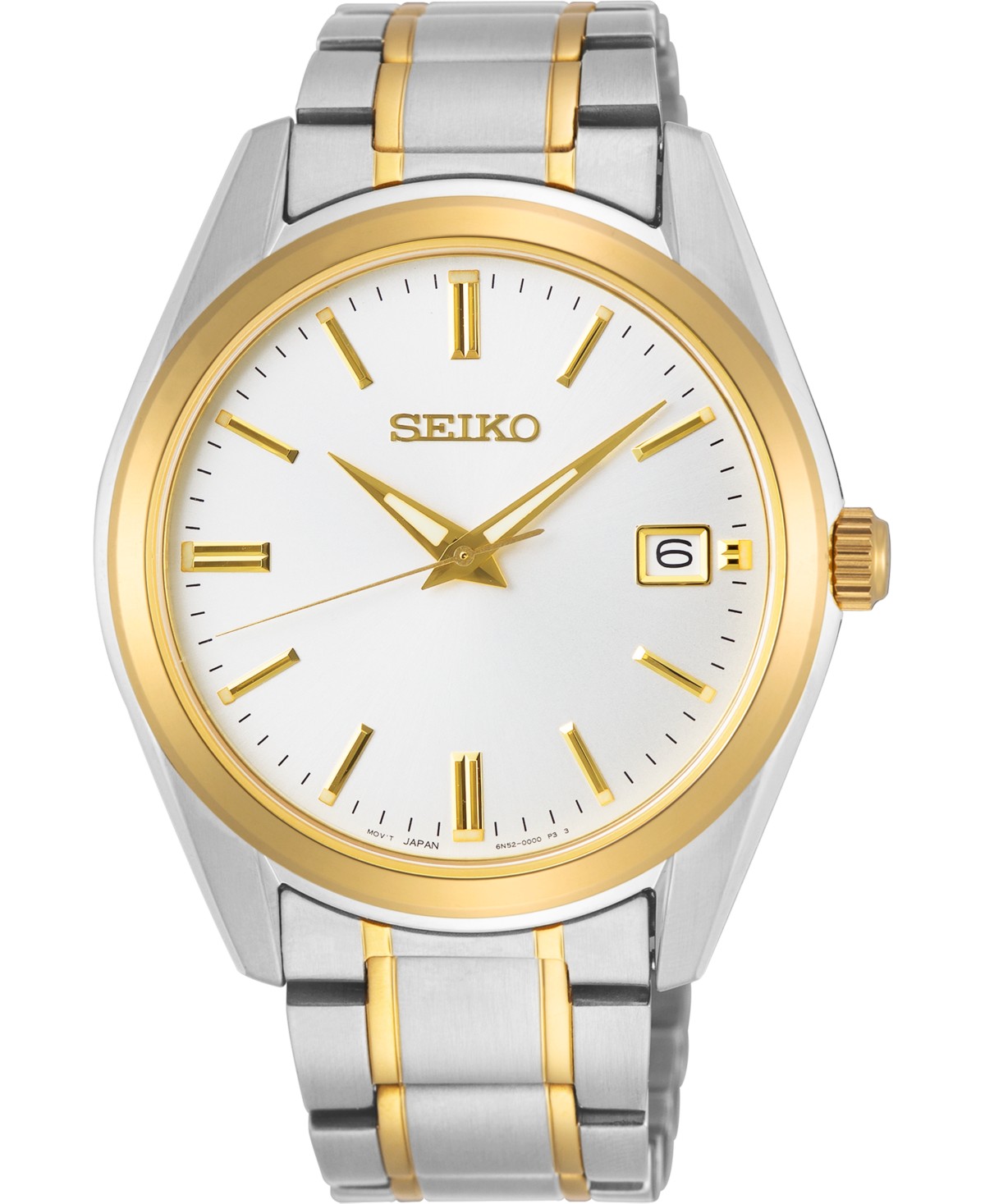 Мужские наручные часы Seiko Essentials на двухцветном стальном браслете 40.2 мм — фото 1