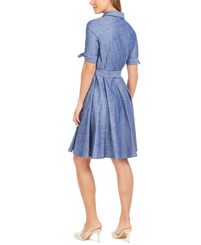 chambray maxi shirtdress