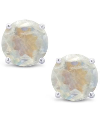 Moonstone (1-1/10 ct. t.w.) Stud Earrings in 14K White or Yellow Gold