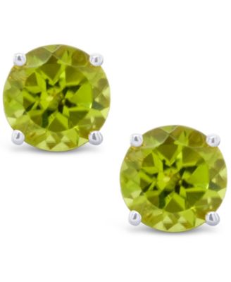 Peridot (1 ct. t.w.) Stud Earrings in 14K White or Yellow Gold