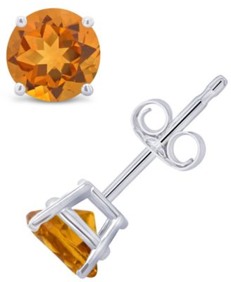 Macy's - Citrine (9/10 ct. t.w.) Stud Earrings in 14K Gold