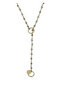 14k Gold Filled Stones Handwrapped Single Delight Necklace