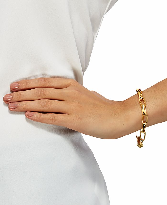 Macy's Paperclip Link Chain Bracelet in 18k GoldPlated Sterling Silver Macy's