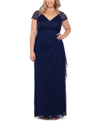 macy's evening gowns plus size