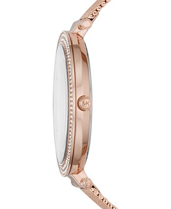 Michael Kors - Women's Darci Rose Gold-Tone Stainless Steel Mesh Bracelet Watch 39mm