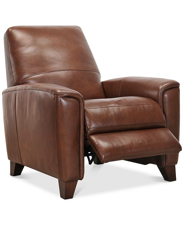 Furniture Brayna 35" Leather Pushback Recliner, Created for Macy's