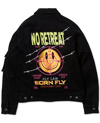Born Fly Men s Slim Fit No Retreat Denim Jacket Macy s