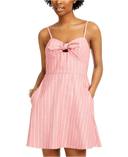 Speechless Juniors Tie Front Fit Flare Dress Reviews