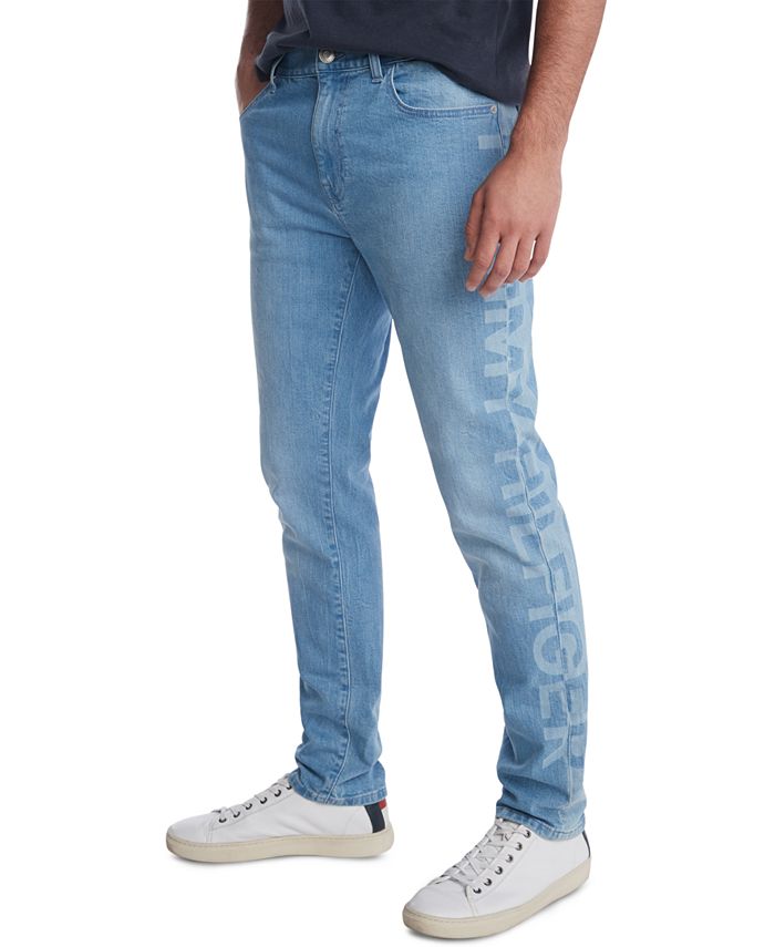 Tommy Hilfiger Men's Slim-Tapered Fit Stretch Logo Jeans - Macy's